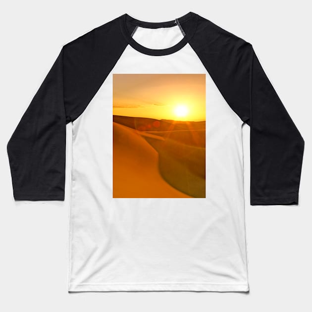 sand dune sunset Baseball T-Shirt by pholange